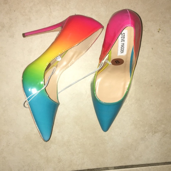 steve madden zaney rainbow pumps size 10